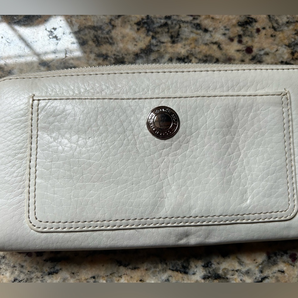 Cream Coach wallet